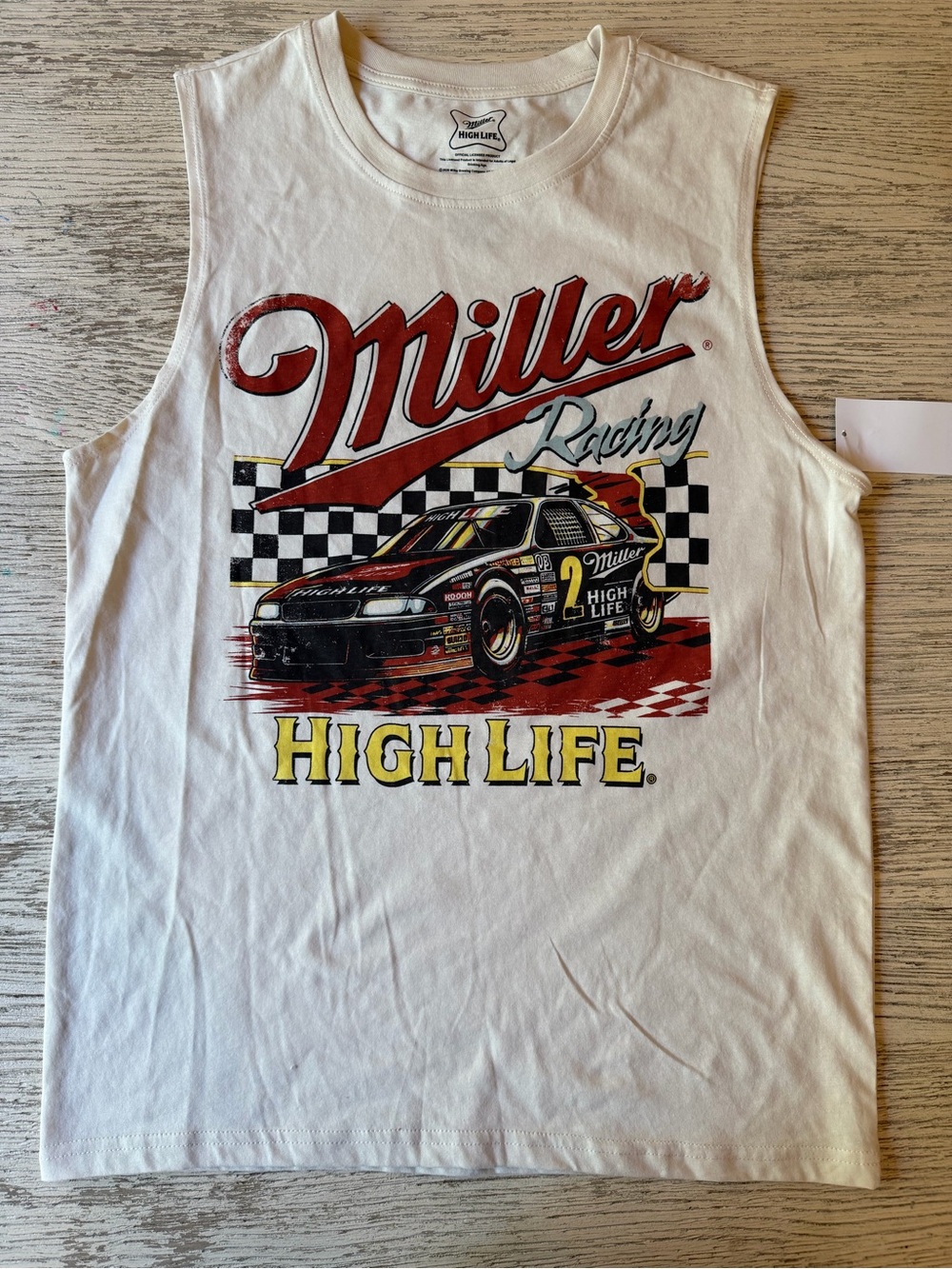 Racing Graphic Tank Top - White